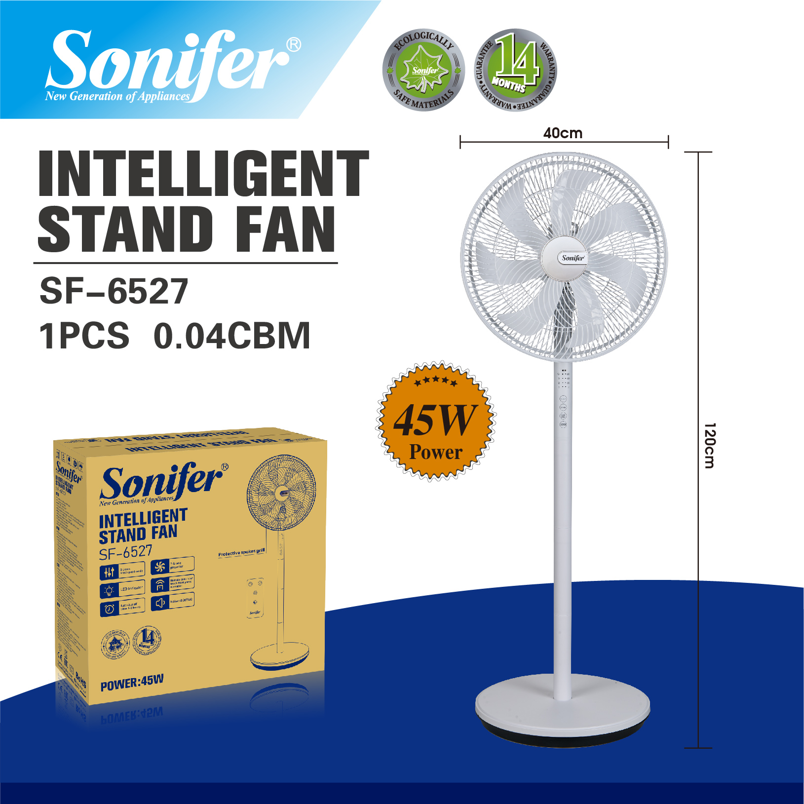 پنکه ایستاده سونیفر مدل sf-6527